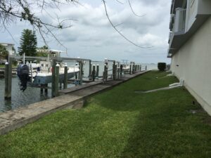 sea wall close to building